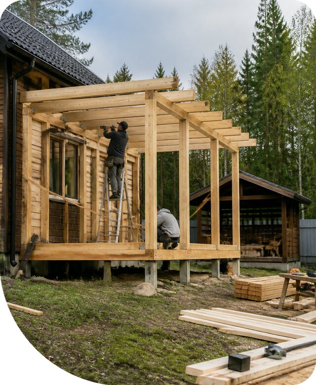 Строительство пристроек и построек на участке в Перми